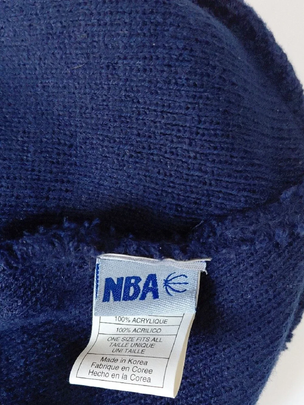Golden State Warriors NBA Navy Beanie with Team Logo